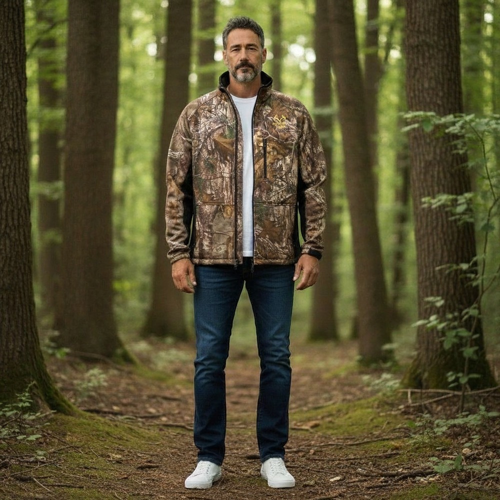 Realtree Xtra Camo Softshell Jacket Mens Medium Full Zip Hunting Coat F11J306RT